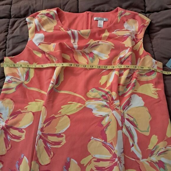 NWT London Times Dress Women's 20W Plus Size Midi Floral Tropical Summer Beach - Picture 12 of 14